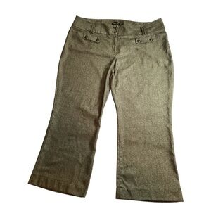 Lane Bryant Tan Flare Trousers, Stretch, Plus Size 28